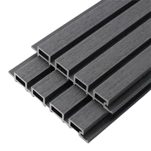 Outdoor Decorative Wpc Decking Wall Panel Cladding For Courtyard Wpc Interior Fluted Wall Panels