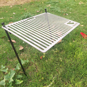 Parrilla Portátil de Acero Inoxidable 304 FervorFOX, 250x350mm, Parrilla para Acampar al Aire Libre con Soporte para Insertar en el Suelo - Product Image 5