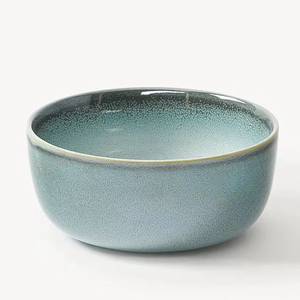 Bol à soupe en céramique de luxe, finition émail réactif, forme ronde profonde, résistant aux éclats, sans danger pour les aliments, pour une expérience culinaire élégante en cuisine. - Product Image 1