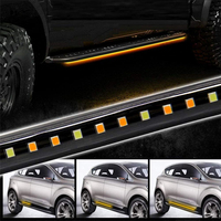 Feux de position latéraux séquentiels à LED ambre 12V (2 pièces) IP65, barre de feux de signalisation flexible étanche de 70 pouces, utilisée comme clignotant