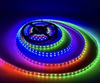 10m 5050 SMD 60LED M direccionable individualmente WS2812B TIRA RGB Pixel LED Strip inteligente programable USB IP20 Wi-Fi 144 direccionable
