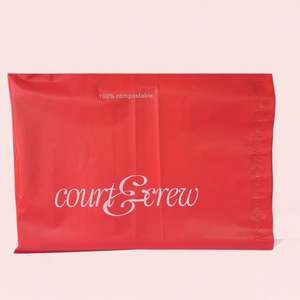 Matte UV Black Mailer BAG Custom Red Cream Color Matte Express Bag Color Poly Mailers Custom Packaging Shipping Bag for Cloth - Product Image 3