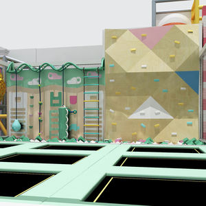 Mise à jour commerciale <span class=keywords><strong>Center</strong></span> de jeux intérieure avec Train pistes autour, Réservoir et <span class=keywords><strong>Rocket</strong></span> moule, Et de longues diapositives Standard de l'ue, Tuv EN1176 - Product Image 1