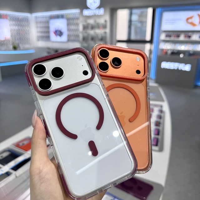 TPU Acrylic Phone Case Clear Magnetic Wireless Charging Shockproof Cover for iPhone 16 OEM ODM Manufacturer China