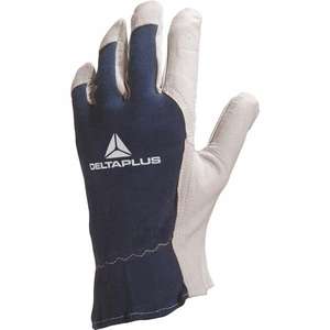DELTA PLUS - CT402BL08 Gant en cuir de chèvre naturel-bleu/dos en jersey (multipack)-GANTS EAN 3295249030551 - Product Image 1