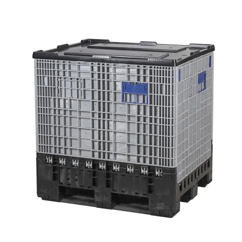 Neuestes modell kunststoff-bulk-container für autoteile industrieller palettenaufbewahrer 1200 x 1000 x 1200 mm kunststoff-palettenbox