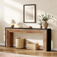 Table console extra longue de style moderne du milieu du siècle, personnalisable en usine, pour salon et entrée - Modèle 2026