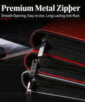 Carnet à spirales A5 en similicuir thermique avec pages remplaçables, pochette zippée, pour l'école, le bureau, utilisation professionnelle, impression de logo personnalisée