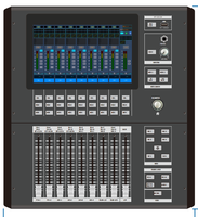 DM-24 24 Kanallı Dijital Ses Miksaj Konsolu Dokunmatik Ekranlı Elektrikli Fader DSP Mikser Canlı Sahne Performansları için
