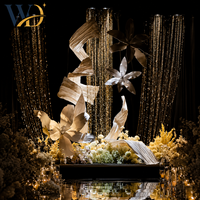 Rideau de fond en acrylique de luxe avec perles et sequins pour décoration de scène de mariage, plafond et événements festifs
