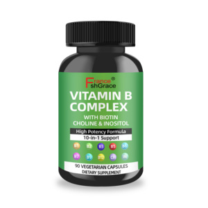 Fabricant de compléments alimentaires en vitamine B complexe en gros avec inositol pour le soutien énergétique, 90 capsules de vitamine B - Product Image 1