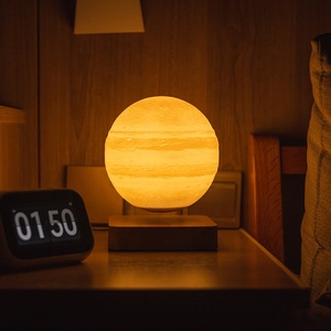 Lampada da camera a levitazione magnetica 3D a LED da 14cm/18cm con stampa 3D di Luna, Marte e Saturno, novità per bambini, regalo di Natale per la casa, camera da letto e soggiorno - Product Image 4