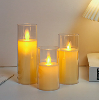 Bougie LED sans flamme, effet 3D, flamme vacillante, mouvement de la flamme, écologique, multicolores, décoration de la maison, Noël, mariages, Pâques