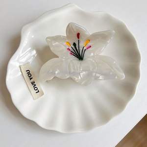 YHJ serie di fiori squisiti di alta qualità Clip con artiglio in acetato giglio girasole Sakura Clip per capelli per ragazze carine - Product Image 4