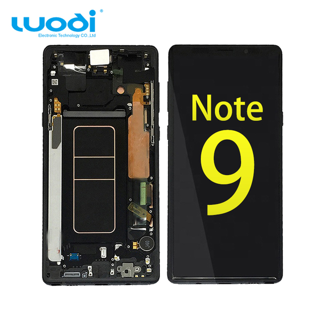 New Original LCD for Samsung Note 9 With Frame Small Size Touch Screen Digitizer Assembly Display Screen Phone Farm
