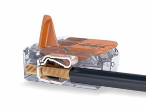 Conectores de cable compactos <span class=keywords><strong>Bonico</strong></span> 221-612 de 10 AWG, 2 conductores, conectores de palanca y bolsa para reserva - Product Image 3