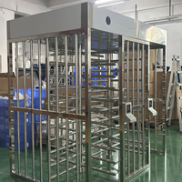 High Security 304 Stainless Steel Full Height Pedestrian Turnstile Barrier Gate IP54 Protection Anti-Tailgating Smart Access