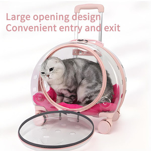 JXB Kabarcık Evcil Hayvan Taşıma Çantası, Kedi Sahipleri için Portatif Şeffaf Tekerlekli ve Elde Taşınabilir Bagaj - Product Image 3