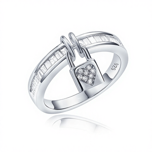 แหวนเพชรแอฟริกาใต้แท้ฝังเงิน 925 ซีรีส์คันทราทักค์ แวร์ทีจีนท์ จิวเวลรี่วินเทจ - Product Image 1