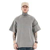 T-shirts pour hommes personnalisés OEM, style streetwear, coupe oversize, épaules tombantes, en tissu épais