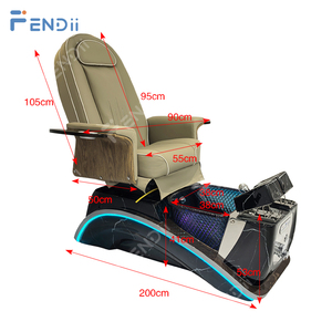 Muebles para Salón de Uñas, Silla de Pedicura Eléctrica Profesional, Silla de Manicura y Pedicura con Taburete - Product Image 3