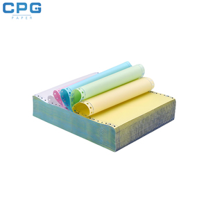Rollo de Papel Autocopiativo Personalizado de Fabricante con Recubrimiento Superior, 50gsm 55gsm, Rollo de Papel NCR para Formularios de Guía de Envío Logístico - Product Image 1