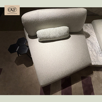 OKF Canapé sectionnel contemporain blanc Forme unique Canapé de luxe moderne réglable avec des tissus élégants pour le salon