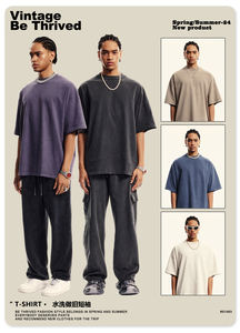 T-shirt vintage surdimensionné pour homme S1993, 310 g/m², imprimé délavé à l'acide, logo personnalisé, manches courtes, streetwear avec taille plus - Product Image 3