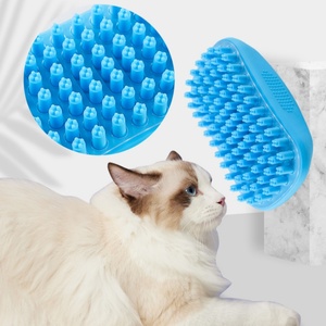 Brosse de toilettage pour <span class=keywords><strong>chien</strong></span> en silicone avec distributeur de shampoing, peigne de massage, outil de nettoyage pour l'élimination des poils d'animaux, éponge douce en caoutchouc - Product Image 2