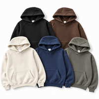 Sweat-shirt à capuche surdimensionné pour homme, vintage, lavé, 100% coton, 600g, logo imprimé personnalisé
