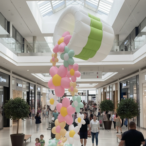 Décoration florale géante gonflable Airvon, modèle de fleur en Oxford à grande échelle pour les présentations en <span class=keywords><strong>centre</strong></span> <span class=keywords><strong>commercial</strong></span>, atrium, événements en plein air, place publique - Product Image 6