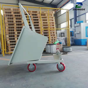 Cubo basculante apilable Tolva de descarga automática para transportador de virutas - Product Image 6