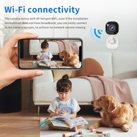 Caméra de sécurité sans fil A3, vision nocturne haute définition, audio bidirectionnel, stockage sur carte TF pour la surveillance à domicile/de bébé/des animaux