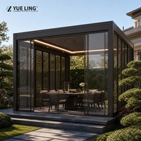 Pergola de jardin extérieure en aluminium à toit à lames orientables, sur mesure, pour les constructeurs et les entrepreneurs du secteur commercial, pergola de terrasse de jardin