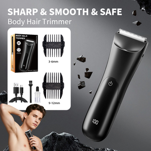 Tondeuse corporelle étanche pour hommes RB-518 avec lame en céramique, sans rasoir, pour l'épilation des testicules, du pubis, de l'aine, des jambes et de la poitrine, recharge USB-C - Product Image 2