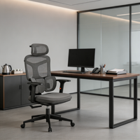 Silla de Oficina Ergonómica Giratoria para Estudio o Sala de Juegos, Respaldo de PP, Soporte Lumbar Convertible, Reposacabezas 3D, Reposabrazos 4D