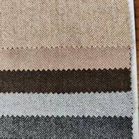 400 g/m couleur mélangée 1CM chevrons carreaux polaire tissu léger fil de laine hommes femmes rétro manteau pour chapeaux