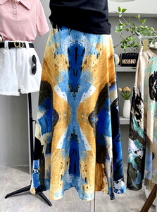 Venta al por Mayor de <span class=keywords><strong>Faldas</strong></span> Plisadas para Mujer a Bajo Precio, <span class=keywords><strong>Faldas</strong></span> Midi de Gasa con Estampado Floral, Ajustadas, Cómodas y Transpirables - Product Image 6