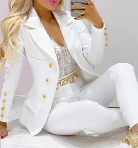 Commercio all'ingrosso nuovo arrivo OL Match Set donna carriera donna abiti professionali ufficio formale blazer e pantaloni Set