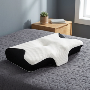 Butterfly-shaped Polyester/Cotton Filled Slow Rebound <b>Pillow</b> Non-Collapse <b>Neck</b> Support Horn <b>Pillow</b> Washable 1-1.5kg Lightweight - Product Image 3