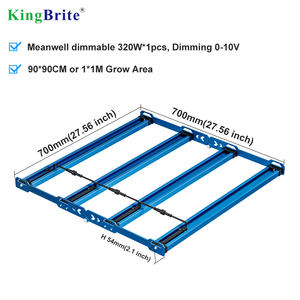 EU 재고, 3x3ft/80x80cm 텐트 Samsung LM301H EVO Osr 660nm 730nm 320W KingBrite LED 식물 성장 조명 - Product Image 5