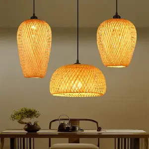 Restaurant tea room bamboo cage chandelier Zen retro Japanese homestay bamboo lighting