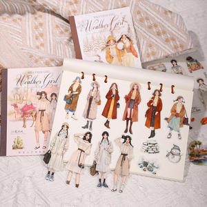 10 unids/pack doble Material pegatina <span class=keywords><strong>libro</strong></span> tiempo chica serie niñas Aquascape tema Material - Product Image 3