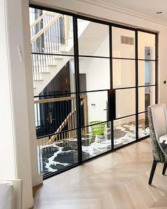 High Quality Modern Steel Door Crittal Style Solid Exterior Chinese Design Side Opening Tempered Glass - Product Image 3
