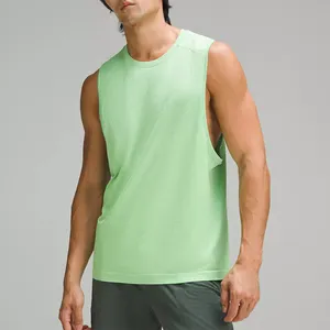OEM卸売Tシャツノースリーブナイロンリサイクルポリエステルソフト超通気性リラックスマッスルタンク男性用