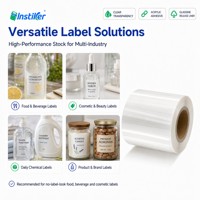 Rouleau Jumbo d'étiquettes autocollantes transparentes en BOPP avec adhésif acrylique à base d'eau pour l'impression d'étiquettes d'emballage