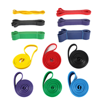 Bandes élastiques en caoutchouc de latex pour la gym, personnalisables avec logo, longue résistance, portables, pour entraînement, tractions et exercices