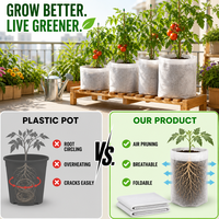 Sacs de culture en tissu non tissé, pots de pépinière pour semis, jardinières respirantes robustes pour l'intérieur et l'extérieur