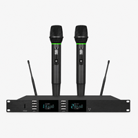 Système de microphone sans fil portable, micro-cravate et micro-casque pour le chant, les présentations et les spectacles sur scène