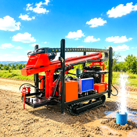 Machine de forage de puits d'eau de haute qualité, type chenille, pour roches dures, profondeur maximale 300 m
